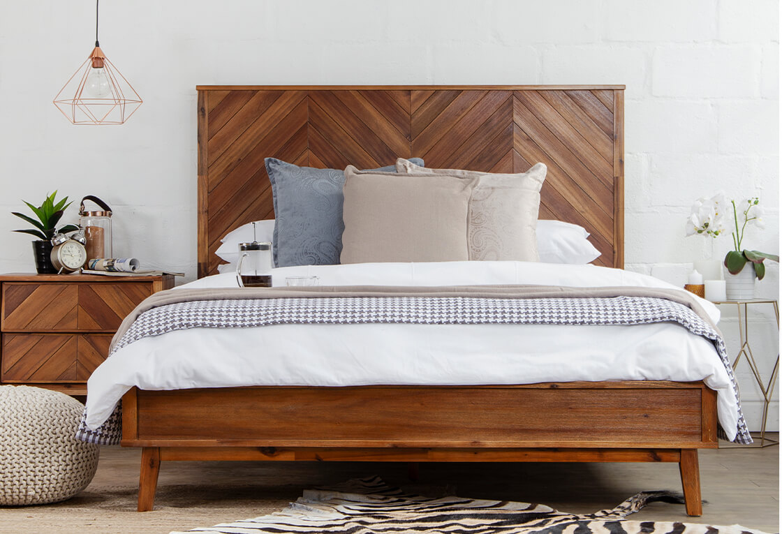 wooden bed